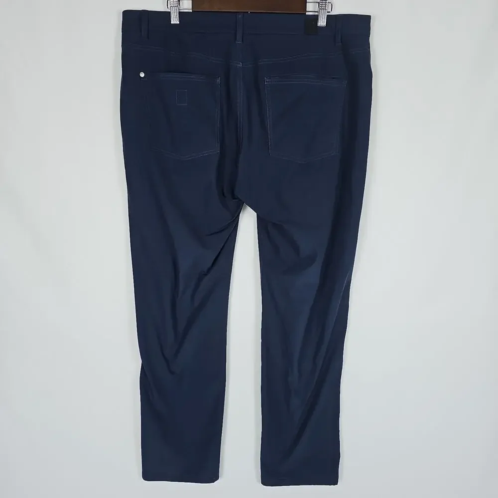 Vuori Men's Navy Blue Stretch Travel Pants, Size: 38